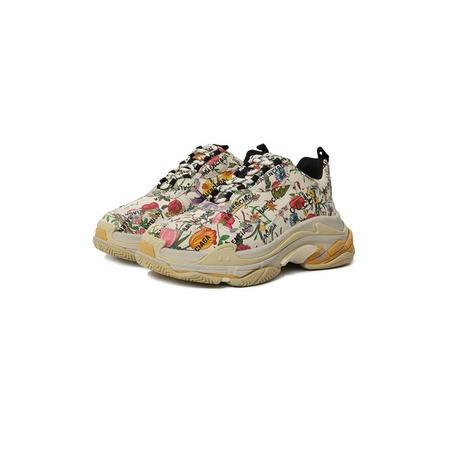 фото Кожаные кроссовки gucci x balenciaga triple s the hacker project gucci