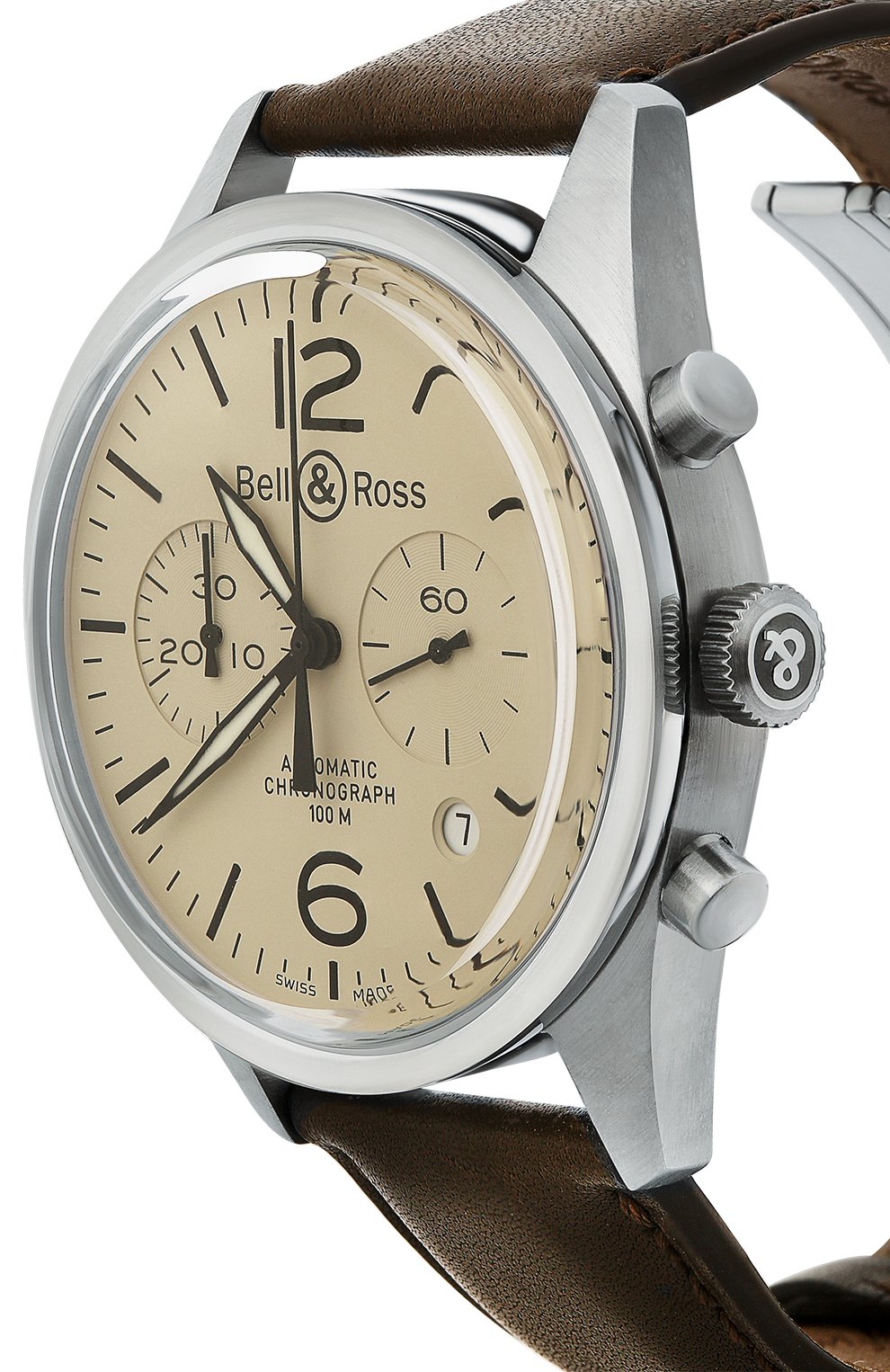 Мужские часы original beige BELL&ROSS бесцветного цвета, арт. BRV126-BEI-ST/SCA | Фото 5 (Механизм: Автомат; Материал корпуса: Сталь; Цвет циферблата: Другое)