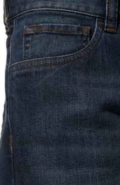 Мужские джинсы CANALI темно-синего цвета, арт. 91700/PD00003 | Фото 5 (Силуэт М (брюки): Прямые; Кросс-КТ: Деним; Длина (брюки, джинсы): Стандартные; Материал внешний: Хлопок, Деним; Детали: Потертости; Стили: Кэжуэл)