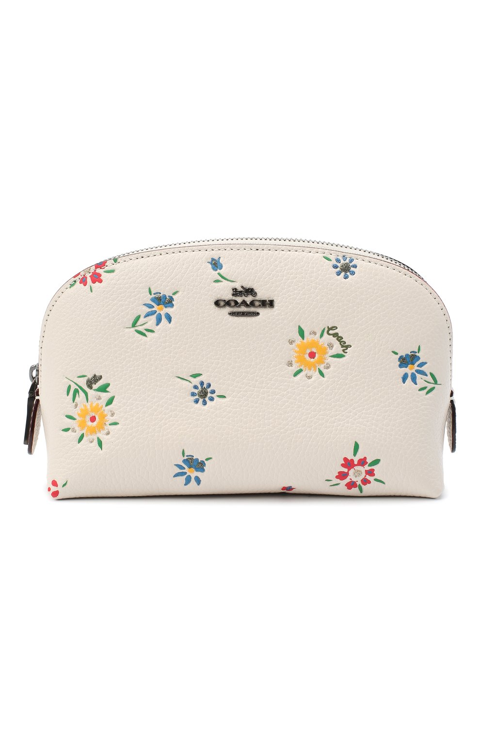 Женская белая кожаная косметичка COACH купить в интернет-магазине ЦУМ ...