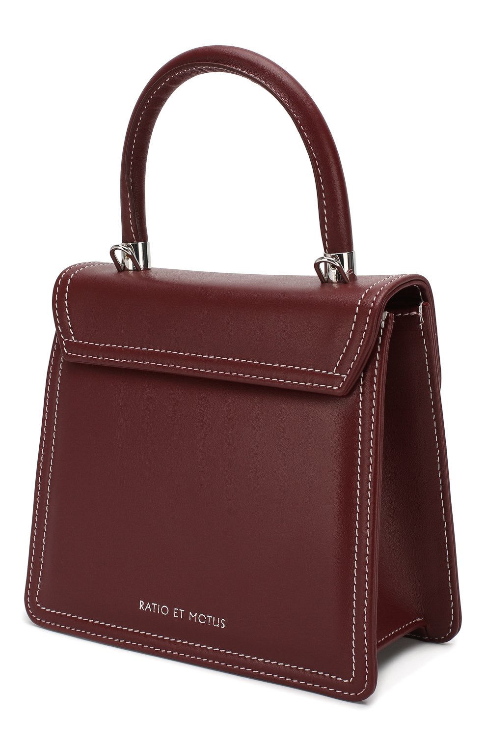 Женская сумка lady RATIO ET MOTUS бордового цвета, арт. REM19FWLB0X-S/G | Фото 3 (Сумки-технические: Сумки top-handle; Материал: Натуральная кожа; Размер: mini)