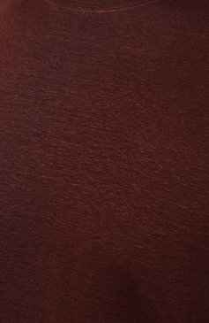 Мужск ая льняная футболка ANDREA CAMPAGNA бордового цвета, арт. TSMC/JERLIN | Фото 5 (Принт: Без принта; Рукава: Короткие; Длина (для топов): Стандартные; Материал сплава: Проставлено; Материал внешний: Лен; Драгоценные камни: Проставлено; Стили: Кэжуэл)