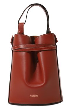 Женская сумка sigma small NEOUS коричневого цвета, арт. 00030A | Фото 1 (Сумки-технические: Сумки top-handle; Материал: Натуральная кожа; Материал сплава: Проставлено; Ремень/цепочка: На ремешке; Драгоценные камни: Проставлено; Размер: small)