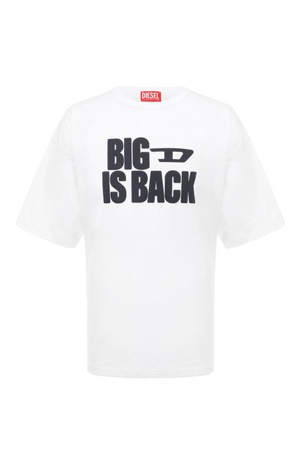 Мужская хлопковая футболка DIESEL белого цвета по цене 8510 руб., арт. A12118/0NFAE | Фото 1
