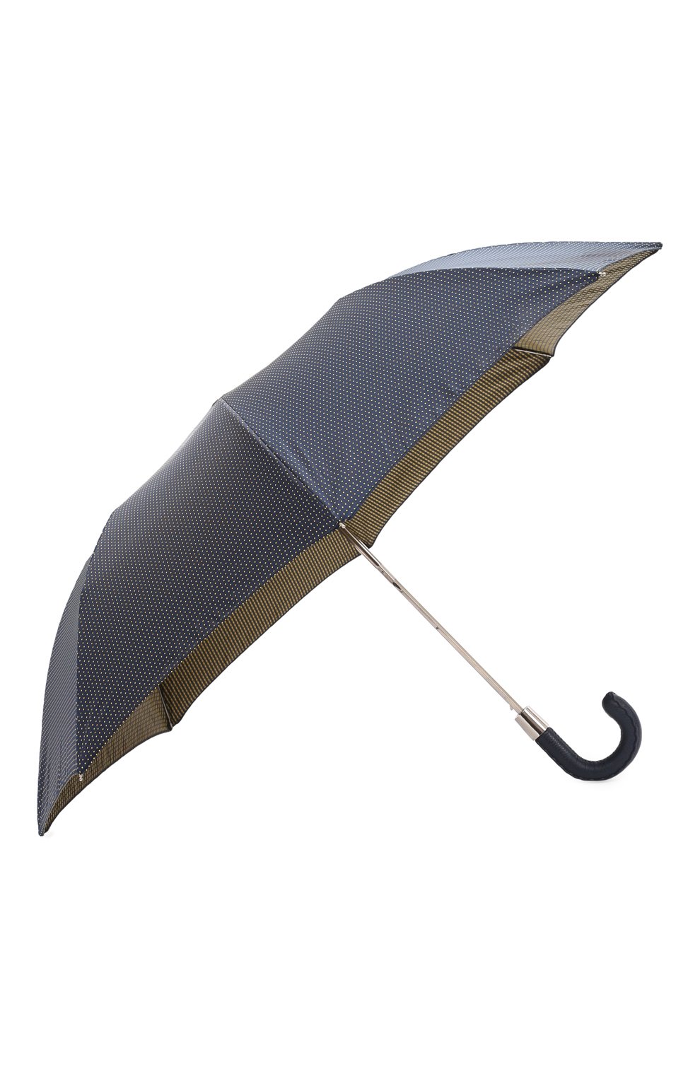 Мужской складной зонт PASOTTI OMBRELLI темно-синего цвета, арт. 64S/PUNT0/4/N36/T | Фото 2 (Материал: Текстиль, Синтетический материал, Металл)