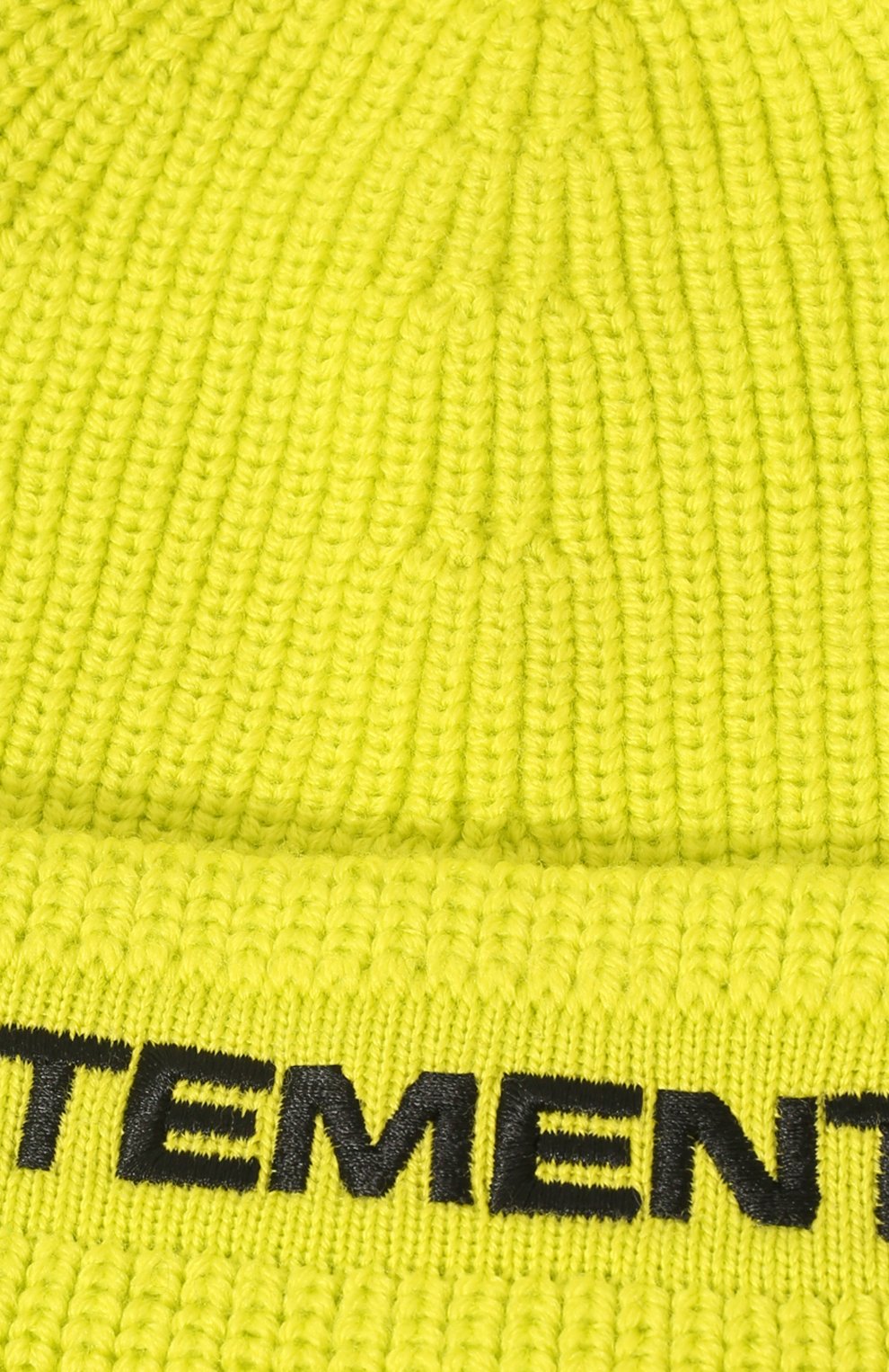 Мужского шерстяная шапка VETEMENTS желтого цвета, арт. UA53CA500Y 2901/M | Фото 4 (Региональные ограничения белый список (Axapta Mercury): Не проставлено; Кросс-КТ: Трикотаж; Нос: Не проставлено)