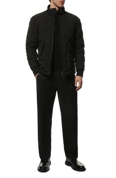 Мужские шерстяные брюки ERMENEGILDO ZEGNA черного цвета, арт. 320F00/75AD12 | Фото 2 (Материал внешний: Шерсть; Длина (брюки, джинсы): Стандартные; Стили: Классический; Случай: Формальный; Материал подклада: Вискоза)