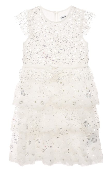 Детское платье SELF-PORTRAIT KIDS белого цвета по цене 44750 руб., арт. PF23-709M-W | Фото 1