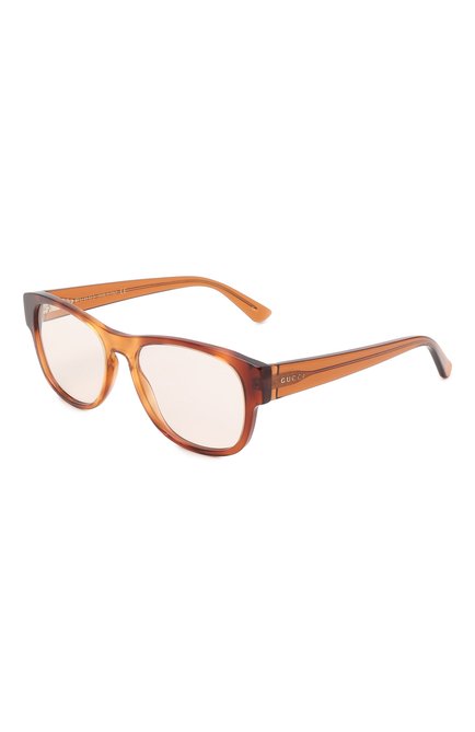 Женские солнцезащитные очки GUCCI коричневого цвета, арт. 663793/J0740 | Фото 1 (Тип очков: С/з; Очки форма: Круглые)