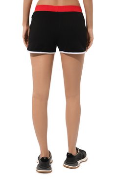 Женские хлопковые шорты MOSCHINO черного цвета, арт. 232V6/V6825/4413 | Фото 4 (Женское Кросс-КТ: Шорты-одежда, Домашние шорты; Длина Ж (юбки, платья, шорты): Мини; Материал внешний: Хлопок; Драгоценные камни: Проставлено)