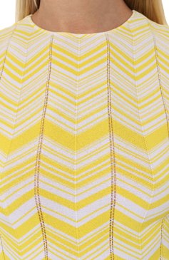 Женский топ из вискозы MISSONI желтого цвета, арт. DS23SK3G/BK025W | Фото 5 (Женское Кросс-КТ: Топ-пляжная одежда; Длина (для топов): Стандартные; Кросс-КТ: Трикотаж; Материал сплава: Проставлено; Материал внешний: Вискоза; Рукава: Без рукавов; Драгоценные камни: Проставлено; Стили: Бохо)