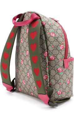 Детская текстильный рюкзак с принтом GUCCI бежевого цвета, арт. 271327/9CV3N | Фото 2 (Материал: Текстиль; Статус проверки: Проверена категория)