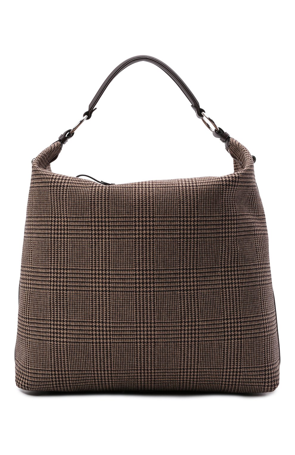 Женская сумка bridle large RALPH LAUREN коричневого цвета, арт. 435856510 | Фото 1 (Сумки-технические: Сумки top-handle; Ремень/цепочка: На ремешке; Материал: Текстиль; Размер: large)