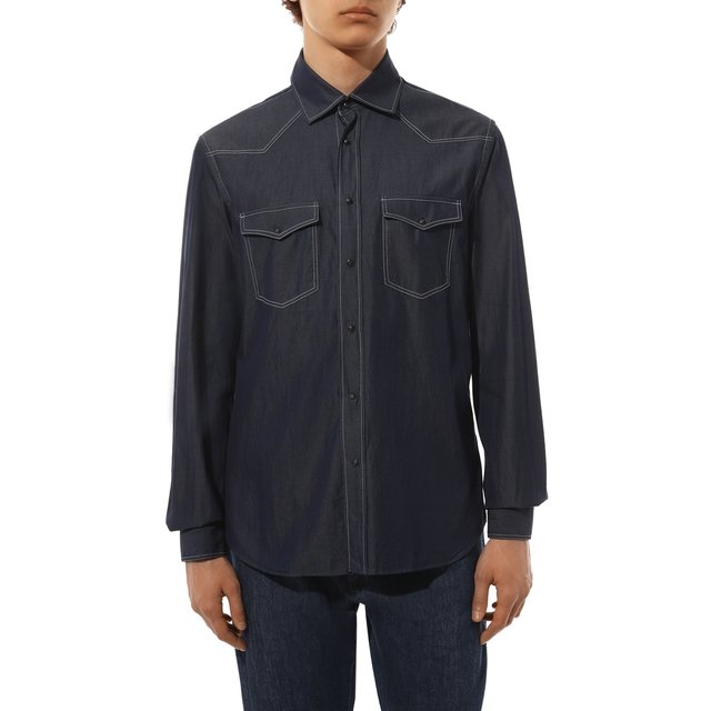 фото Хлопковая рубашка corneliani