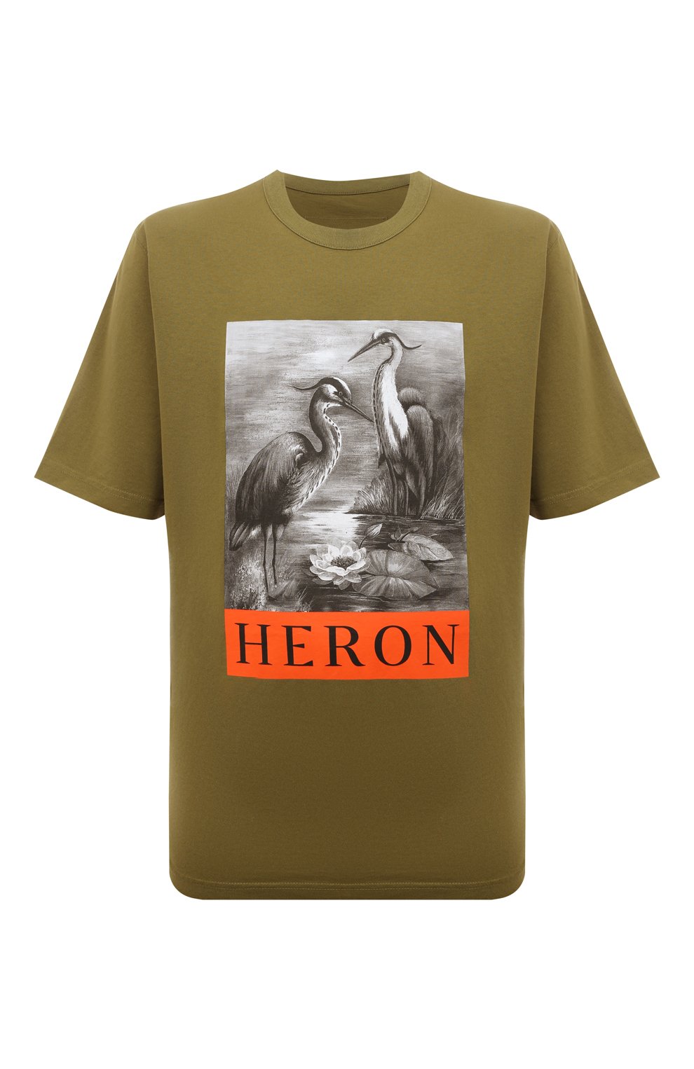 Хлопковая футболка Heron Preston HMAA032F22JER0095510