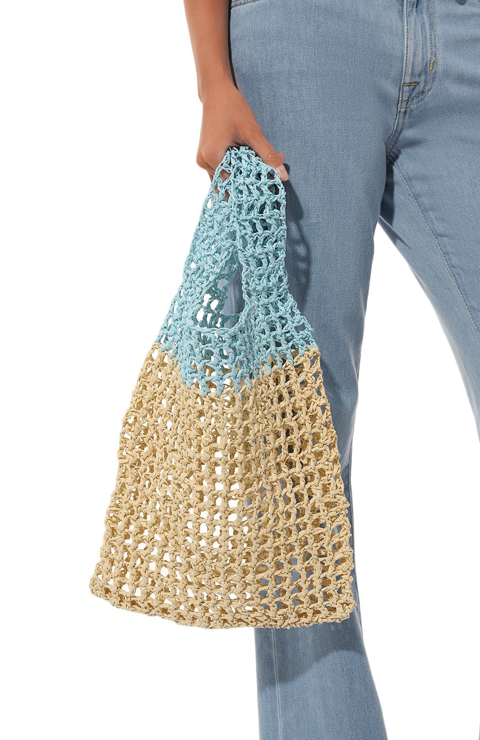 Женский сумка-тоут NANNACAY бежевого цвета, арт. 1587_185 | Фото 2 (Сумки-технические: Сумки-шопперы; Размер: medium; Материал сплава: Проставлено; Материал: Растительное волокно; Драгоценные камни: Проставлено)