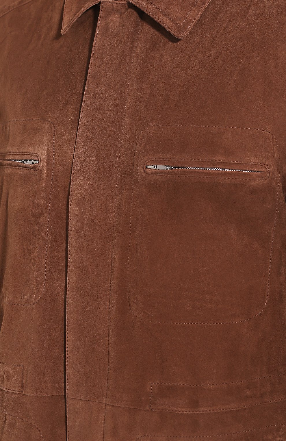 Мужская замшевая куртка CORNELIANI коричневого цвета, арт. 8525W2-0120103/00 | Фото 5 (Кросс-КТ: Куртка; Материал внешний: Замша, Натуральная кожа; Рукава: Длинные; Длина (верхняя одежда): До середины бедра, Короткие; Мужское Кросс-КТ: Верхняя одежда, Кожа и замша)
