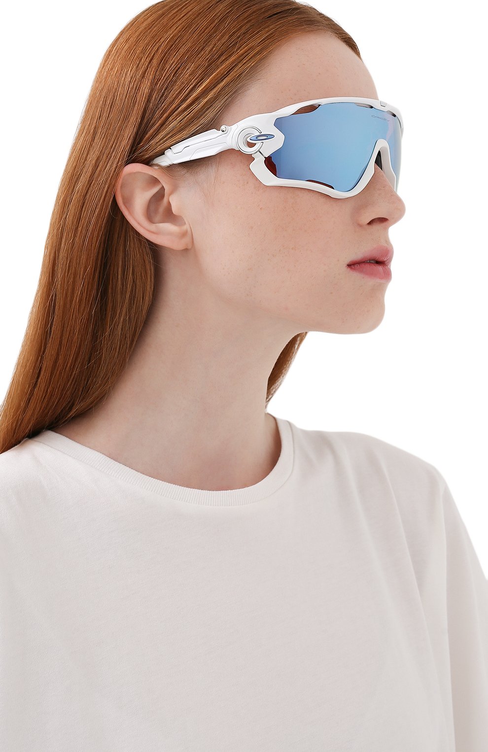 Женские солнцезащитные очки OAKLEY белого цвета, арт. 9290-929021 | Фото 2 (Кросс-КТ: С/з-унисекс; Региональные ограничения белый список (Axapta Mercury): RU; Тип очков: С/з; Очки форма: Маска; Оптика Гендер: оптика-унисекс)