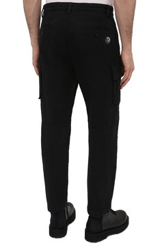 Мужские хлопковые брюки-карго DIESEL черного цвета, арт. A01681/0IBAM | Фото 4 (Силуэт М (брюки): Карго; Длина (брюки, джинсы): Стандартные; Случай: Повседневный; Стили: Гранж; Материал внешний: Хлопок)