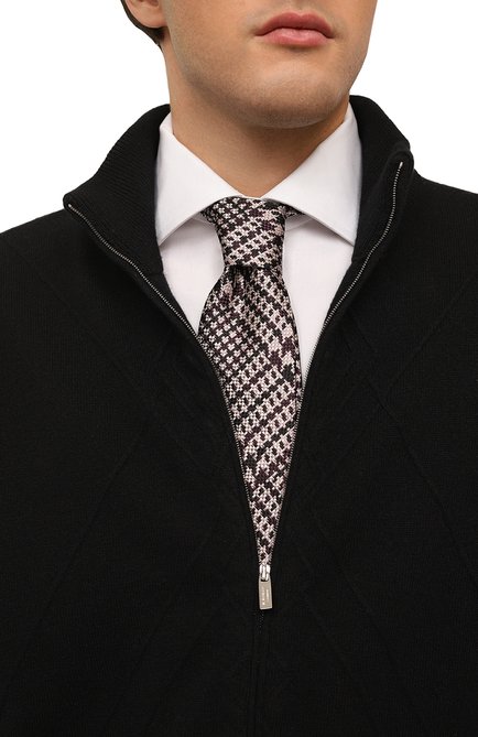 Мужской шелковый галстук TOM FORD фиолетового цвета, арт. STE001/SPP48 | Фото 2 (Нос: Не проставлено; Материал сплава: Проставлено; Материал: Шелк, Текстиль)