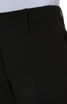 Женские брюки OFF-WHITE черного цвета, арт. OWCA161F22FAB0021000 | Фото 5 (Длина (брюки, джинсы): Удлиненные; Материал внешний: Шерсть, Синтетический материал; Женское Кросс-КТ: Брюки-одежда; Материал сплава: Проставлено; Силуэт Ж (брюки и джинсы): Расклешенные; Драгоценные камни: Проставлено; Стили: Кэжуэл)