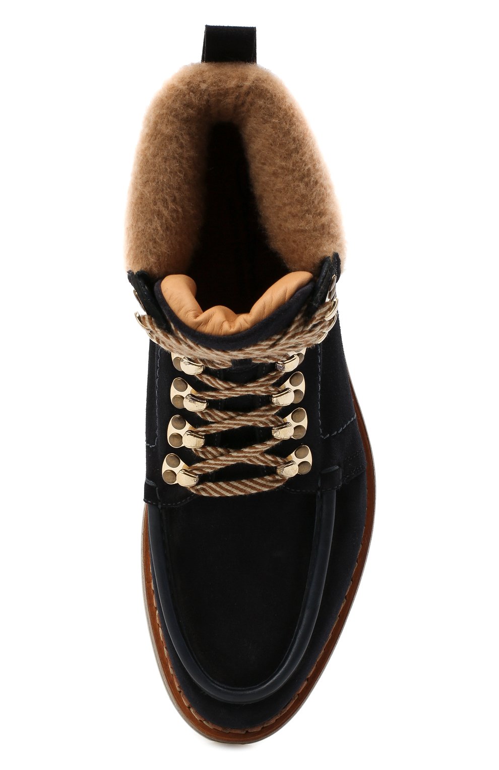 Мужские темно-синие замшевые ботинки SANTONI купить в интернет-магазинеЦУМ, арт. MCC016735MN2HIRLU41