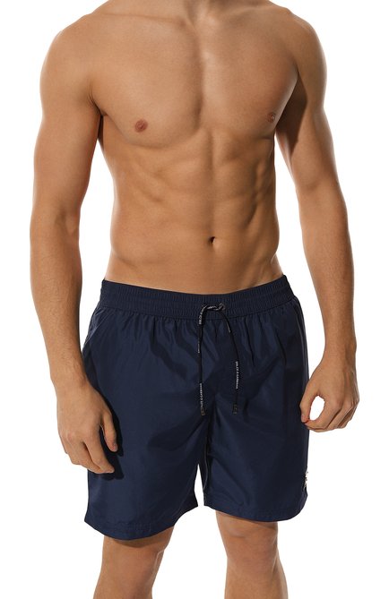 Мужские плавки-шорты DOLCE & GABBANA синего цвета, арт. M4E45T/0N006 | Фото 2 (Материал сплава: Проставлено; Нос: Не проставлено)
