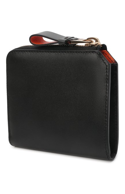 Мужской кожаный кошелек для монет SANTONI черного цвета, арт. UFPPA2123F0-HVVDN01 | Фото 2 (Материал: Натуральная кожа)