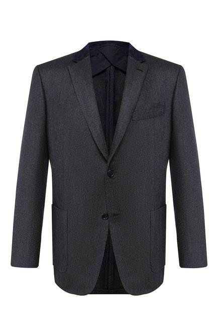 Мужской пиджак из смеси шелка и кашемира BRIONI темно-синего цвета по цене 614500 руб., арт. RGK10M/0840S/TALETE | Фото 1