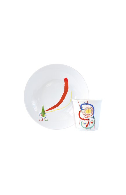 Набор joan miro из суповой пиалы и стакана BERNARDAUD разноцветного цвета, арт. 1890/23363 | Фото 1 (Интерьер Кросс-КТ: посуда детская)