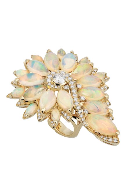 Женские кольцо STEPHEN WEBSTER бесцветного цвета, арт. 3018143 | Фото 1 (Материал сплава: Желтое золото; Драгоценные камни: Бриллианты)
