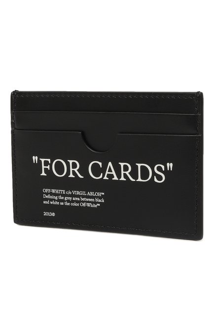 Мужской кожаный ф утляр для кредитных карт OFF-WHITE черного цвета, арт. 0MND067F23LEA001 | Фото 2 (Нос: Не проставлено; Материал: Натуральная кожа; Материал сплава: Проставлено)