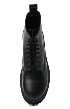 Мужские кожаные ботинки strike BALENCIAGA темно-синего цвета, арт. 589338/WA967 | Фото 5 (Каблук высота: Высокий; Мужское Кросс-КТ: Ботинки-обувь, Байкеры-обувь; Материал внутренний: Натуральная кожа; Материал утеплителя: Без утеплителя; Подошва: Массивная)