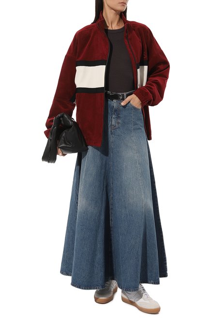 Женская джинсовая юбка HAIKURE голубого цвета, арт. HEW08070DF095L0808 | Фото 2 (Материал сплава: Проставлено; Материал внешний: Хлопок; Драгоценные камни: Проставлено; Длина Ж (юбки, платья, шорты): Макси)