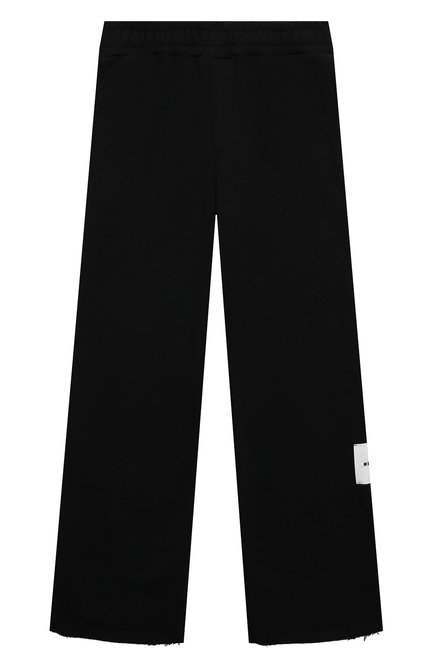 Детские хлопковые брюки MSGM KIDS черного цвета по цене 11350 руб., арт. F3MSJBFP132 | Фото 1