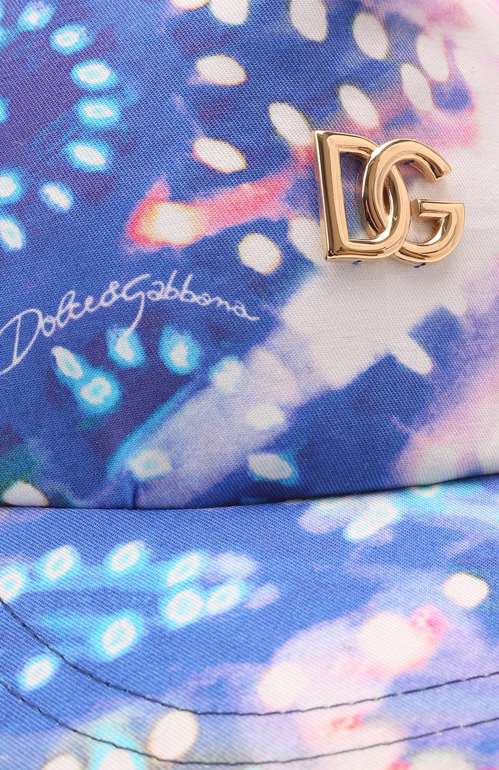 Детская хлопковая бейсболка DOLCE & GABBANA разноцветного цвета, арт. LB4H80/G7CP9 | Фото 3 (Материал: Текстиль, Хлопок; Материал сплава: Проставлено; Нос: Не проставлено)
