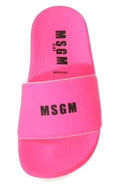 Детский шлепанцы MSGM KIDS фуксия цвета, арт. 76280/20-27 | Фото 4 (Материал внутренний: Резина, Текстиль; Материал сплава: Проставлено; Нос: Не проставлено; Материал внешний: Пластик, Резина)