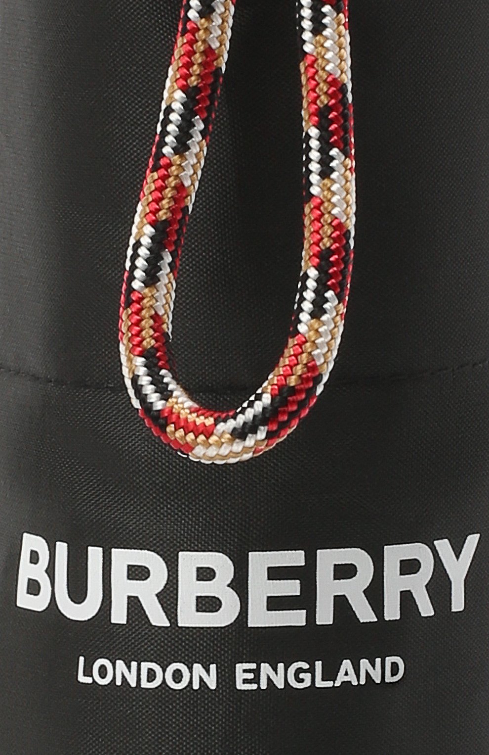 Женский складной зонт BURBERRY черного цвета, арт. 8033272 | Фото 5 (Материал: Синтетический материал)