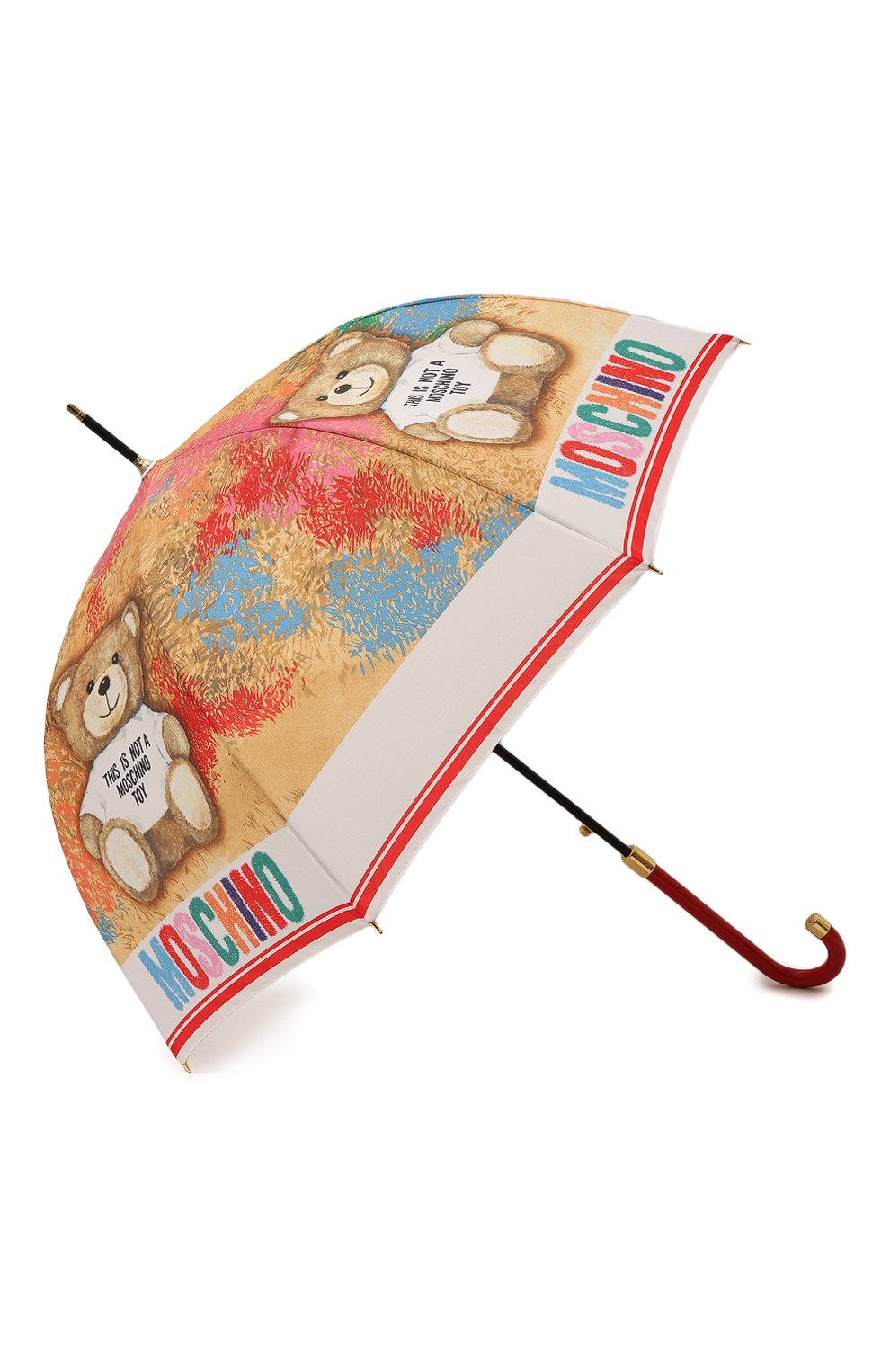 Женский зонт-трость MOSCHINO разноцветного цвета, арт. 8415-63AUT0A | Фото 2 (Материал: Текстиль, Синтетический материал, Металл)