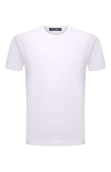 Мужская хлопковая футболка DOLCE & GABBANA белого цвета по цене 27550 руб., арт. G8JX7T/FU7EQ | Фото 1