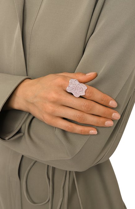 Женское кольцо SASHAVERSE розового цвета, арт. Ring4/DFF | Фото 2 (Региональные ограничения белый список (Axapta Mercury): Не проставлено; Нос: Не проставлено)