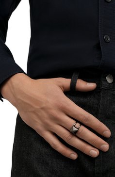 Мужское кольцо VALENTINO черного цвета, арт. WY0J0P12/MET | Фото 2 (Материал: Металл)