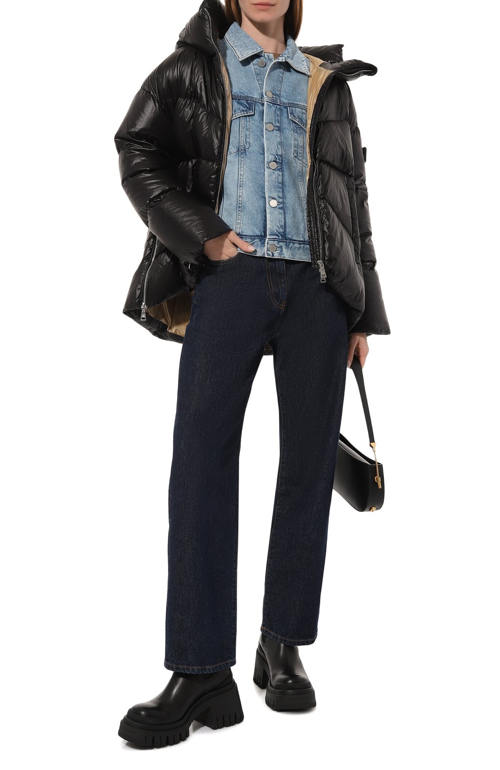 Женская джинсовая куртка AG ADRIANO GOLDSCHMIED голубого цвета, арт. RED4616 | Фото 2 (Кросс-КТ: Куртка, Деним; Рукава: Длинные; Стили: Гранж; Материал сплава: Проставлено; Материал внешний: Хлопок, Деним; Драгоценные камни: Проставлено; Длина (верхняя одежда): Короткие)