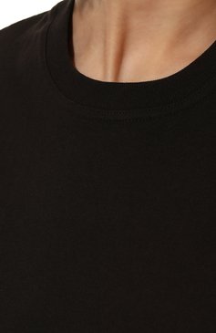 Женская хлопковая футболка BOTTEGA VENETA темно-коричневого цвета, арт. 649060/VF1U0 | Фото 5 (Принт: Без принта; Рукава: Короткие; Длина (для топов): Стандартные; Региональные ограничения белый список (Axapta Mercury): RU; Материал сплава: Проставлено; Материал внешний: Хлопок; Женское Кросс-КТ: Футболка-одежда; Драгоценные камни: Проставлено; Стили: Кэжуэл)