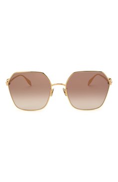 Женские солнцезащитные очки ALEXANDER MCQUEEN золотого цвета, арт. AM0325S 002 | Фото 3 (Региональные ограничения белый список (Axapta Mercury): RU; Тип очков: С/з; Очки форма: Квадратные, Прямоугольные; Оптика Гендер: оптика-женское)