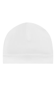 Детского хлопковая шапка KISSY KISSY белого цвета, арт. 34606 | Фото 1 (Материал: Текстиль, Хлопок; Кросс-КТ НВ: Шапочки-аксессуары)