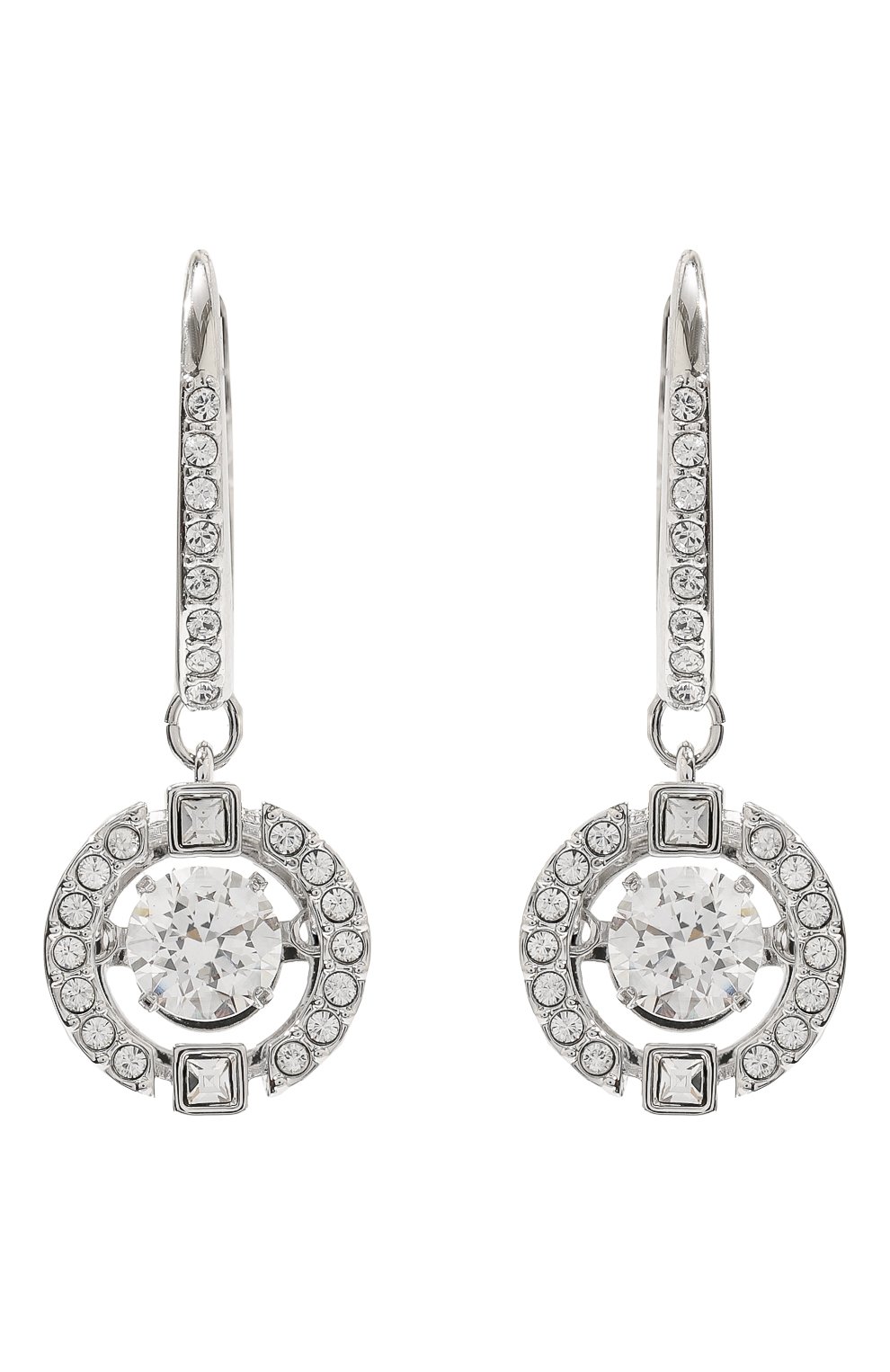 Женские серьги sparkling dance SWAROVSKI серебряного цвета, арт. 5504652 | Фото 1 (Материал: Металл)