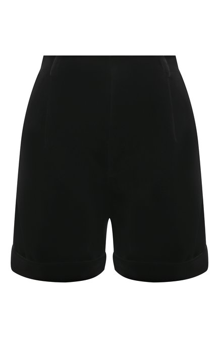 Женские хлопковые шорты SAINT LAURENT черного цвета по цене 83950 руб., арт. 661357/Y615W | Фото 1
