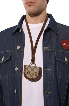Чехол для airpods GUCCI коричневого цвета, арт. 643880 92TCG | Фото 2