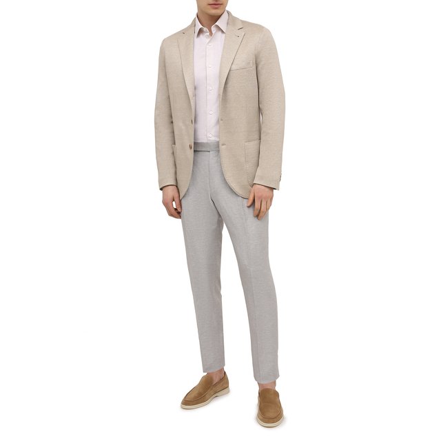 фото Рубашка из хлопка и льна ermenegildo zegna